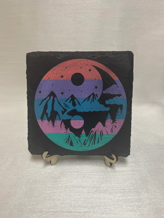 Painted Slate Coaster
